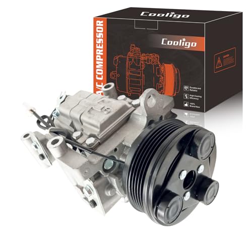 CO 10759C AC Compressor & A/C Clutch, A/C Ports 5 Grooves Replacement for Mazda 3 2004-2009 Mazda 3 Sport 2009 Mazda 5 2006-2010 2.0L 2.3L