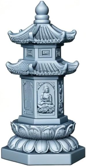 XJTS64507 1/64 S Scale 3D Printed Chinese Pagoda Set Miniature Model Ancient Architecture Diorama Accessories