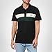 Lacoste Men's Regular Fit Colorblock Mini-Piqué Polo, Black/Lapland/Sinople, Large