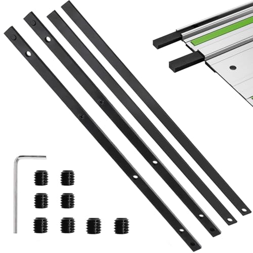 Yuiturt Rail de Guidage pour Makita Kit, 4Pcs Guide Rail for Makita P-45777, Guide Rail Compatible pour Festool und pour Makita, Connecteur de Rail de Rideau