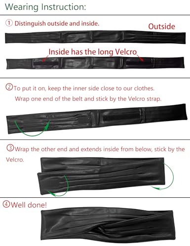 Women Retro Wide Corset Belt Obi Belt Waist Cinch Belts Fit Waist 26"-31"3