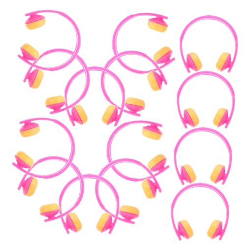 Angoily 20stücke Kleine Gelbe Ente Kopfhörer Ornament Mini Headset Für Puppenhaus Miniatur Kopfbedeckung Simulation Puppe Diy Zubehör Modell