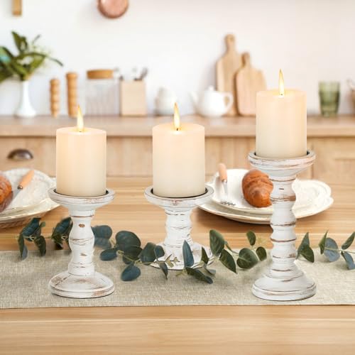 Romadedi Wood Candle Holders For Pillar Candles thumb #5