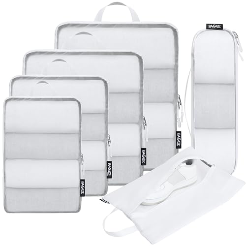 Image of BAGAIL 6 Set Ultralight Compression Packing Cubes Packing Organizer for Travel Accessories Luggage Suitcase Backpack