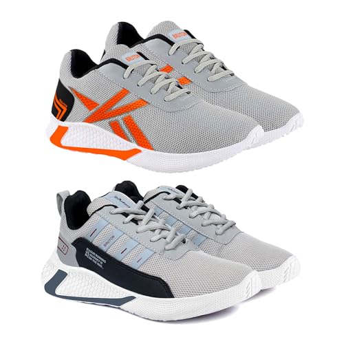 Image of BRUTON No. Exclusive Men's Sport Shoes, Walking Shoes, Training Shoes, Sneaker Shoes (Set of 2 Pair)