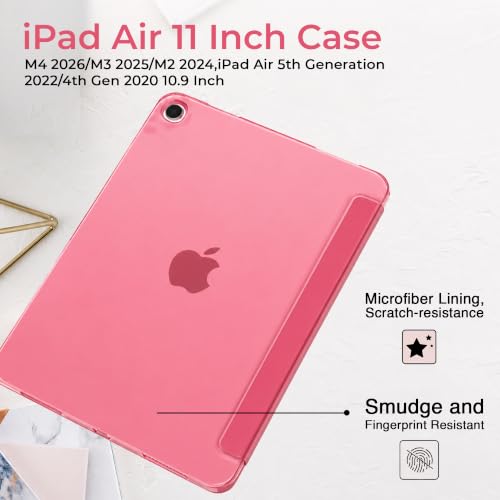 Image of MOCA [Translucent Back] Smart Case for iPad Air 2 (2014 Launched) A1566 A1567 iPad Flip Cover (Water Melon)