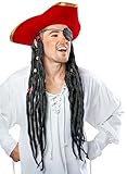 Charades Mens Rum Pirate Hat Costume Headwear, As Shown, Standard US