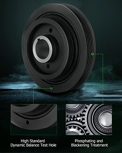 Scitoo 1340874031 1340874041 594-139 309-50028 Harmonic Balancer Crankshaft Pulley Fits 1992-2001 For Toyotary 1994-1999 For Toyota Celica 1996-2000 For Toyota Rav4 1999-2001 For Toyota Solara #TOP4