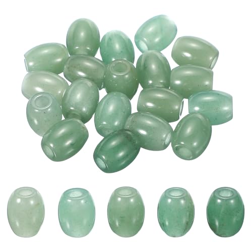 Perles à grand trou 5mm de aventurine verte pour fabrication bijoux colliers bracelets - 2