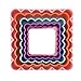 Cookie Biscuit Cutter Set, Two Side Cookie Cutters Plastic Set Multi-size Cake Fruit Vegetable Shapes Cutter Random color (Square Shaped, 5 Pack)
