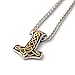 Gungneer Mjolnir Thor Hammer Necklace Mixed Gold Color Pendant Stainless Steel Viking Accessories Norse Pagan Viking Jewelry for Men Women