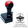 Duo Hand Hartford Connecticut City Silhouette Customized Address Stamp #1