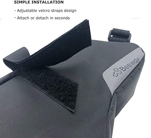 BEEWAY Bike Saddle Bag, Strap-on Cycling Wedge Bicycle Seat Pack Bag - Water Resistant, Perfect Size