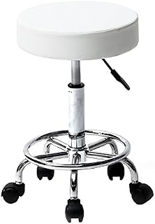 Tenozek Rolling Stool with Wheels Adjustable Swivel Stool Massage Salon Spa Stool PU