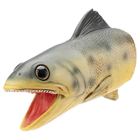 Yolococa Fish Hand Puppet Realistic Latex Soft Animal Toy Storytelling Role Play Party Supplies for Kids Cover