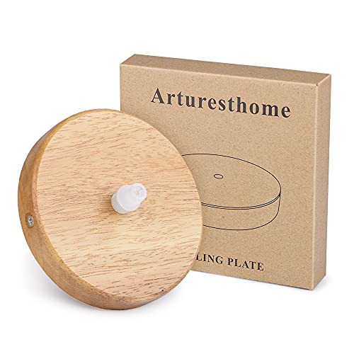 Arturesthome Wooden Ceiling Canopy Kit With Hardware, Handmade Natural Wood Ceiling Plate For Pendant Light Or Hanging Lights, Wood Diy Ceiling Canopies - Wood 15Cm #TOP6