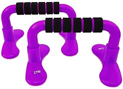 XEDON Push Up Bar Stands, Push Up Handles with Non slip Foam Grip for Chest Press, Home Gym Fitness Exercise, Strength Training (1 pair), Purple