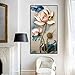 Produktbild Chinesischer Stil Aquarell Lotus Poster Leinwand Malerei Drucke Nordische Moderne Wohnzimmer Korridor Wandkunst Dekoration Bild 30x60 cm Rahmenlos