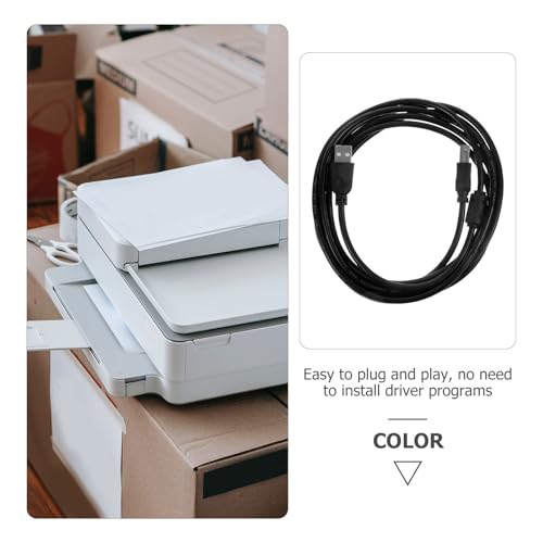 Vaguelly USB 2.0 Printer Cable 3m for Computer and Fax Machine Universal USB Cord for Office and Home Printing Accessories for Scanners and Copiers - Thumbnail 5