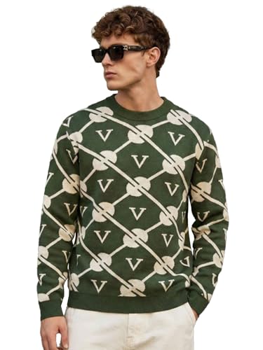 Image of Veirdo Men's Printed Full Sleeve Regular Fit Casual Wear Stylish Round Neck Pattern Trendy Fit T-Shirt (Sizes S to 2XL)