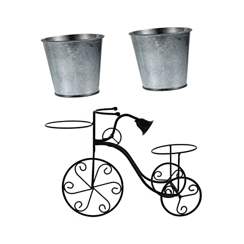 Yardenfun 1Pc Bicycle Stand Nordic Vase Outdoor Decor White Planter Bonsai Metal Wire Flower Pot Rack Plant Stand Metal Bike Shape Flowerpot Holder Garden Decoration Bike Plant Stand Iron #TOP5
