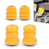 Shakas 4 PCS Car Control Arm Bumper Buffer Block, 2.59 '/3.62' Front Lower Suspension Rear Bumper Rubber Bumper Shock Absorber Pad, OEM #15153958 15039397 Parts for GMC Chevrolet Cadillac (Yellow)