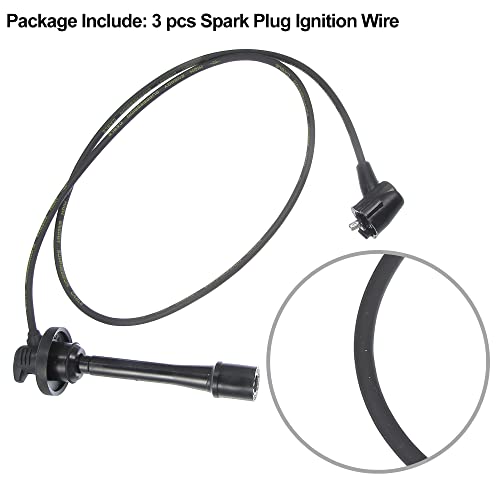 X Autohaux 4Pcs Spark Plug Ignition Wire For Toyota Tacoma 1995-2004 For Toyota Tundra 2000-2004 Black #TOP4