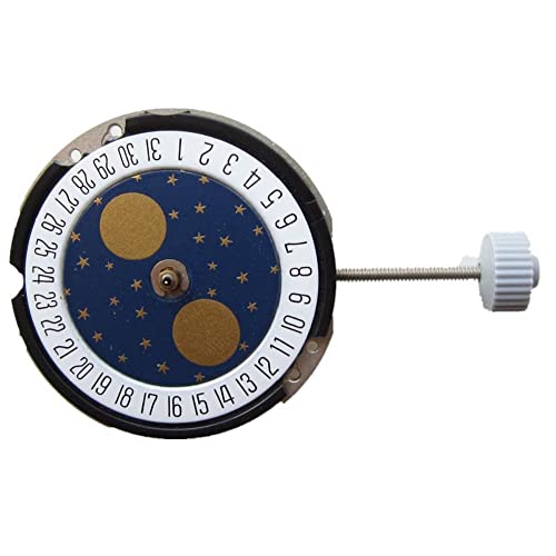 OUSIKA Movimiento de Reloj de Cuarzo 3 manecillas 1,55 V batería de botón for Ronda Accesorios de Repuesto Reloj (Size : Date at 6)