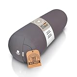 Inner Peace Yoga Bolster | Yogabolster Ø 23 cm mit Bio-Dinkelfüllung | Yoga-Bolster | Made in Germany | Yogakissen lang | Waschbarer Bezug aus 100% Bio Baumwolle