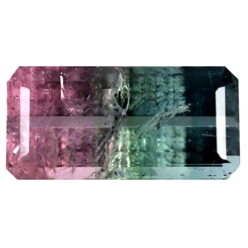 Tourmaline pastèque véritable 4.20 ct, pierre précieuse brute du Brésil