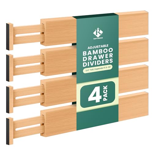 Expandable Bamboo Drawer Dividers – 17.3