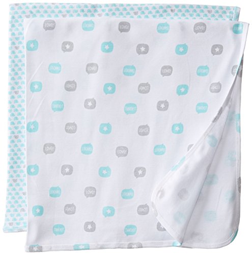 Petit Lem Baby-Boys Newborn Elephant Blanket 2 Pack, A Elephant, One Size