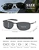 AEVOGUE Polarized Sunglasses For Men Rectangle Metal Frame Retro Sun Glasses AE0395 (Black, 59) #4