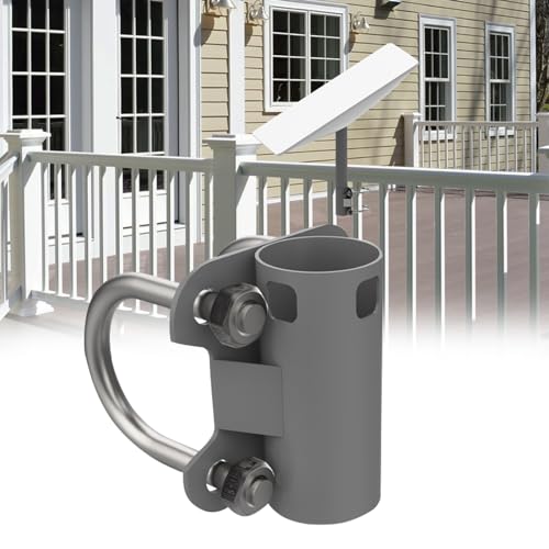 Support de Tuyau pour mât d'antenne - Supports pour paraboles Satellites - Accessoires - Réglable en Forme de U - Support - Adaptateur de Montage pour Balcon, Camping-Car