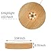 Mintso Wood LED Light Dispaly Base for Laser Crystal Glass Art,4 Inch,Warm Light (B)