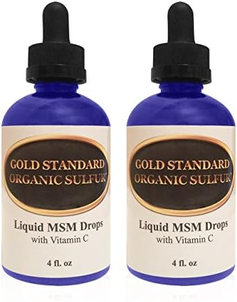 Liquid MSM Drops with Vitamin C - 8 Ounces - Made with Gold Standard Organic Sulfur Crystals, Premium MSM Eye Drops **Same Day Shipping**