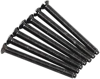 Merriway BH07453 (25 Pcs) Electrical Switch Socket Screws, Raised Countersunk Head, Black M3.5 x 25mm - Pack of 25 Pieces