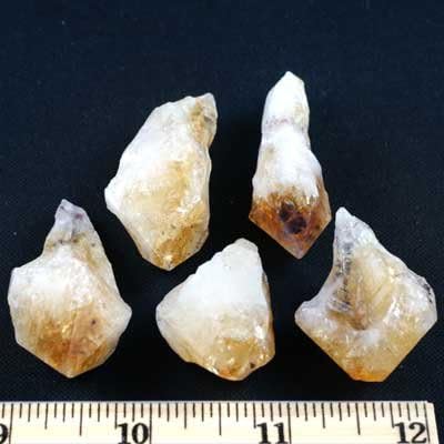 Citrine Points (Mostly 3/4" - 2" Brazil) - 5pc. Bag