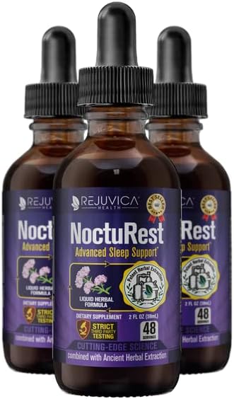NoctuRest - Advanced Sleep Support Supplement - Liquid Delivery for Better Absorption - Melatonin, Magnesium, Theanine, Valerian, Passionflower, Chamomile & More!