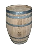Toneleria madrileña Barril para vino128 litros- Barrica Decorativa – Madera de Roble Americano – Medidas 81 cm de Altura, diametro de la Panza 53 cm, diametro de la Cabeza 41 cm – Peso 30 Kilos