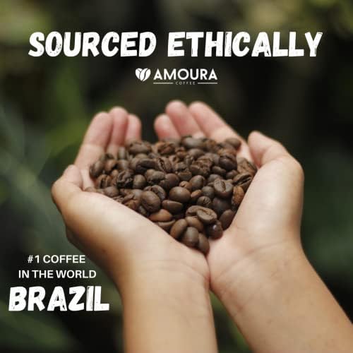 50+ Cups Amoura Coffee® Beans (350g) | Strong & Smooth | 100% Arabica Authentic | Freshly Roasted | Ideal For Black Coffee, Latte's, Mochas & Much more! | Anti-Stale Packaging