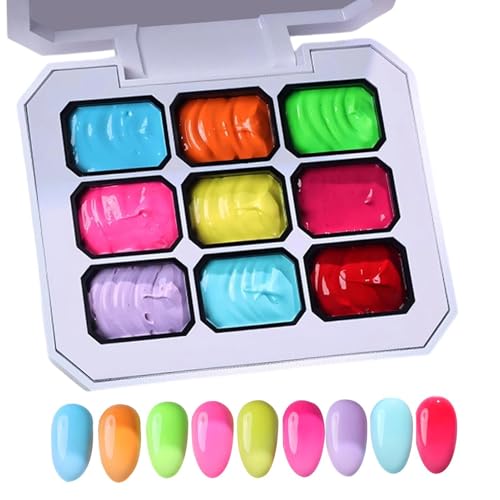 Gel de uñas de 9 colores con transición portátil para manicura en casa