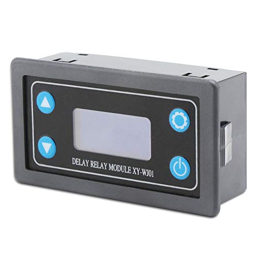 Delay Relay Module, Drok Dc 6-30V Timer Relay 12V 24V 0.01S-9999Min 50Ma Digital Timer Cycle Delay Switch Module Ac 220V Power On-Off Controller With Lcd Display Switch Button Case #TOP6
