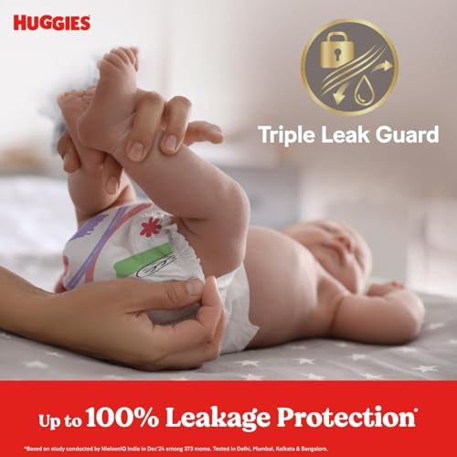 Image of Huggies Complete Comfort Wonder Pants | Pant Style Baby Diapers Double Extra Large (XXL) Size, 96 Count | India's Fastest Absorbing Diaper, Prevents Diaper Rash, Ideal for 15 to 25 Kgs (24 Count, Pack of 4)