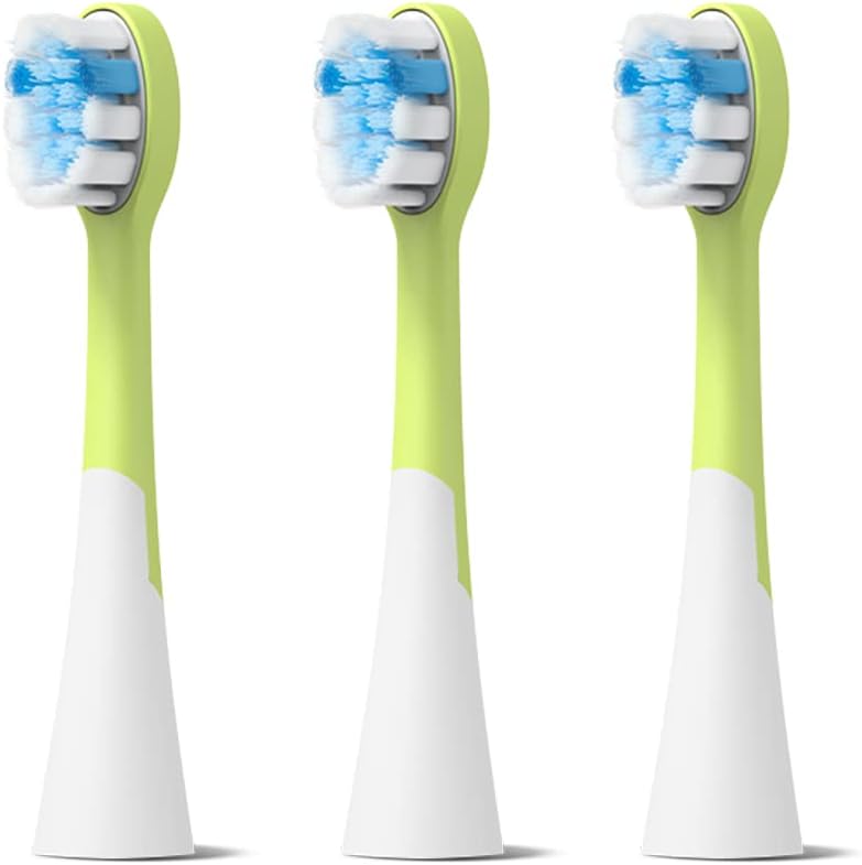 Kids Electric Toothbrush Heads Replacement Compatible with Philips Sonicare (Pack of 3) (Blue, Medium)
