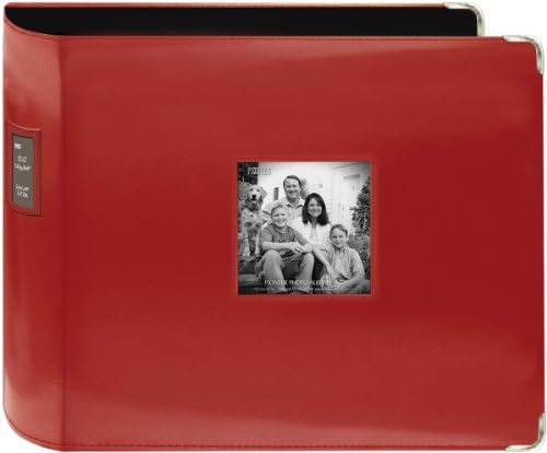 Pioneer Sewn Leatherette 3-Ring Binder 12"X12"-Bright Purple