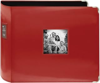 Pioneer Sewn Leatherette 3-Ring Binder 12"X12"-Bright Purple