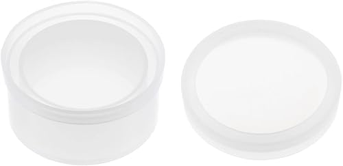 HARFINGTON Caja de joyería Molde de resina redondo de silicona para almacenamiento de epoxi con tapa para manualidades de resina DIY