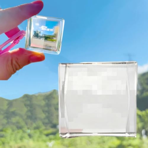 Pixel Filter, Funny Pixelated Lens for Pixel View Effect, Pixels Stylized Lens Window Style, Clear Crystal Plastic Pixels Mirror Filter Ornament, Unique Prism Len for Photography (1pcs no Lanyard)