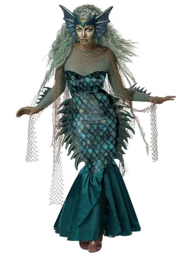California Costumes Dark Sea Siren, Women's Costume, X-Small,Blue